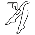 smooth half leg waxing